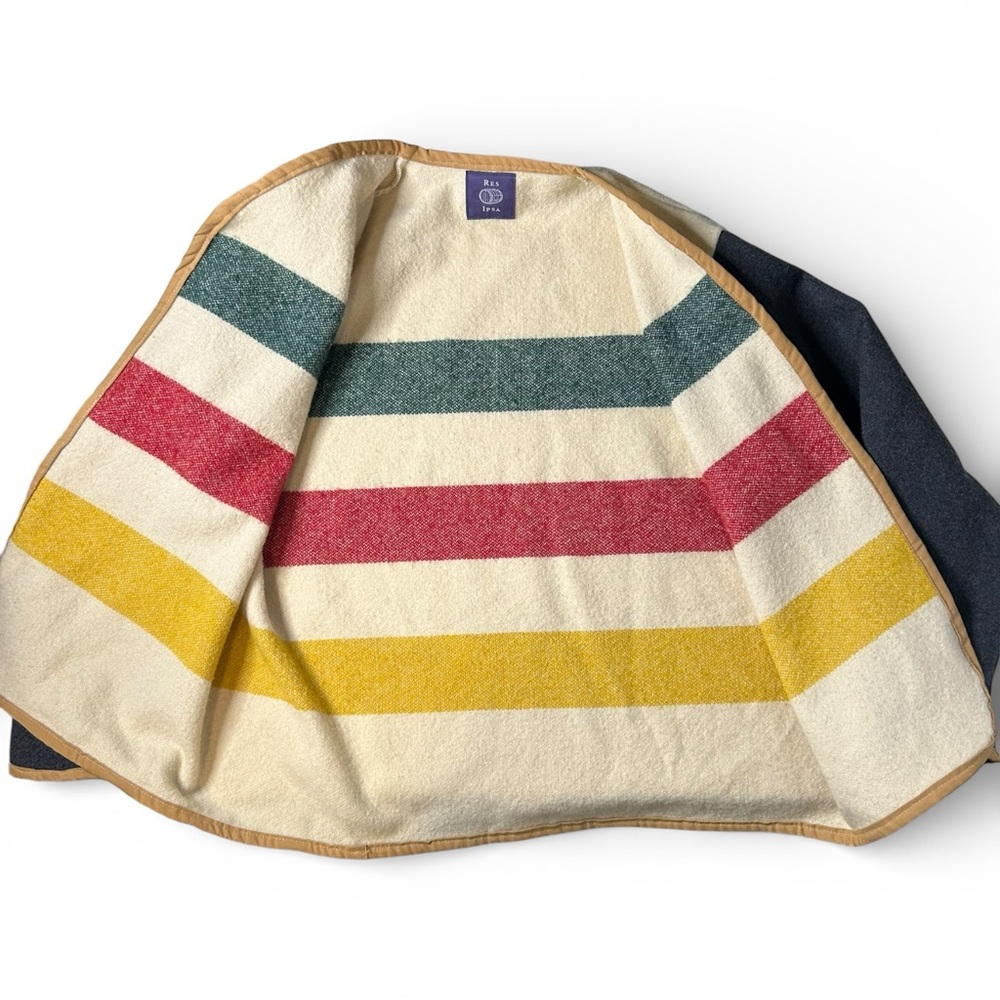 RARE Res Ipsa Wool Blanket Jacket Pendleton Style Southwestern Artisan Coat - Picture 5 of 16